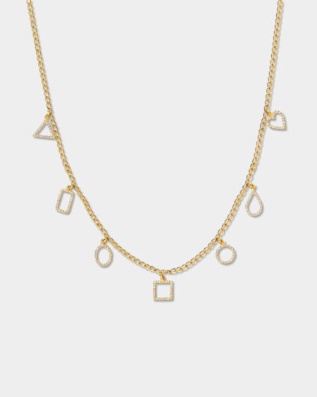 Full Set Diamond Charms Necklace