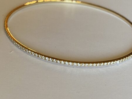 Diamond / Gold Line Bangle