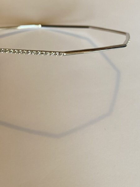 1 Mm Octagonal Bangle W/ Diamonds