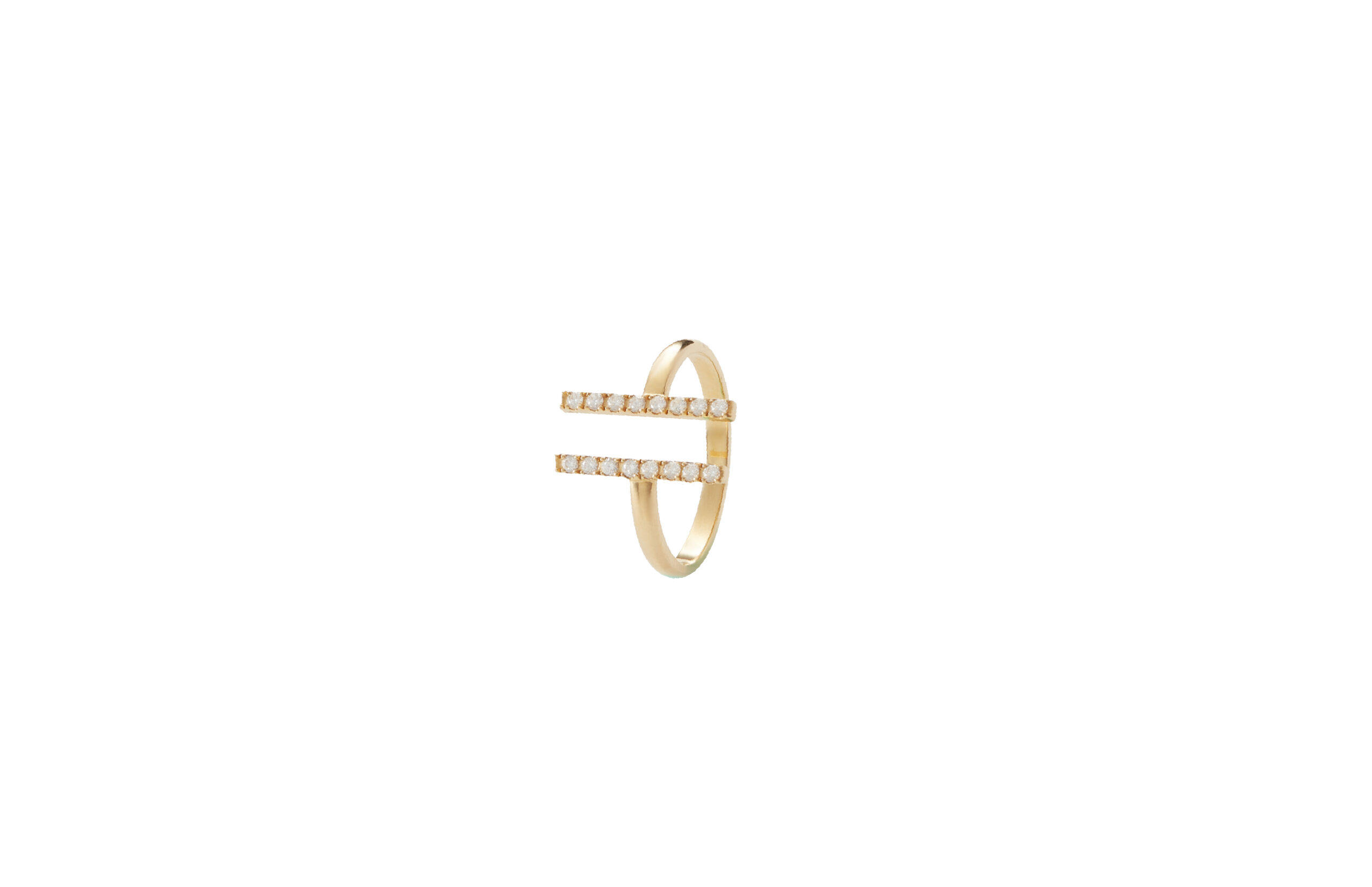 Double Line Diamond Ring - RDDL