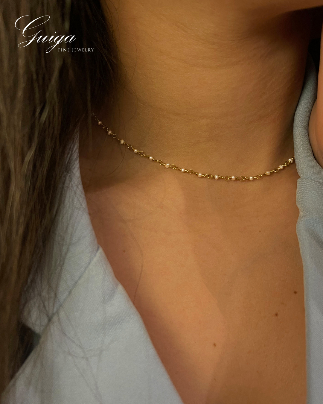 Model - Connected pearl necklace_logo