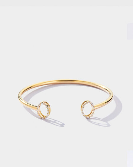 2 Diamond Ovals Bangle