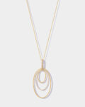 Pr – 3 Concentric ovals wdiamonds pendant 2