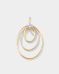 Pr – 3 Concentric ovals wdiamonds pendant 2