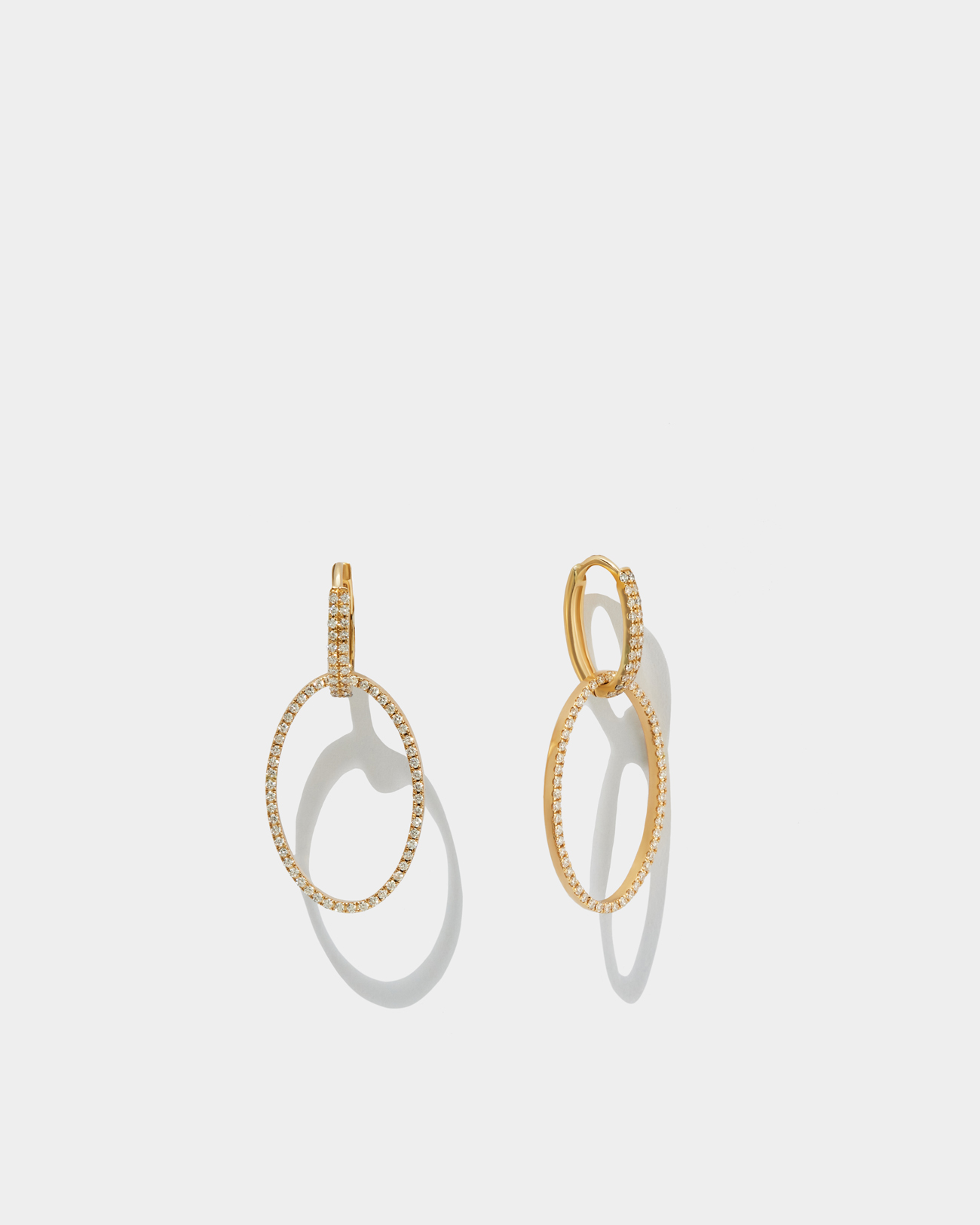 Pr – 3 diamond ovals with 2 diamond connectors earrings 3
