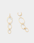 Pr – 3 ovals with 2 diamond connectors earrings