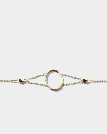 Gold Oval Bracelet With 4 Chains