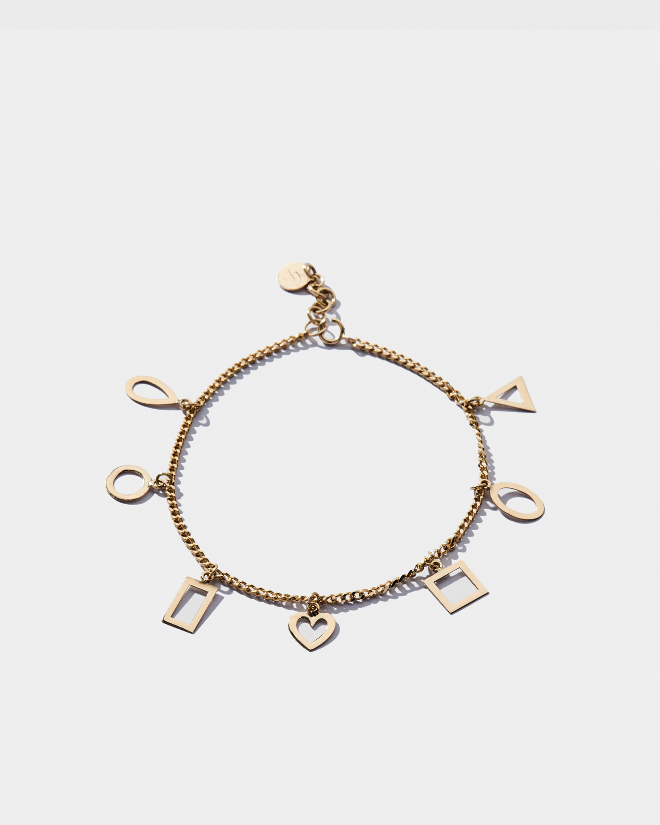 Pr - 7 gold charms bracelet