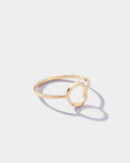 Pr – Circular charm gold ring 2
