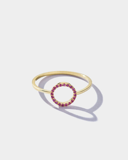 Circular Shape Ruby Ring