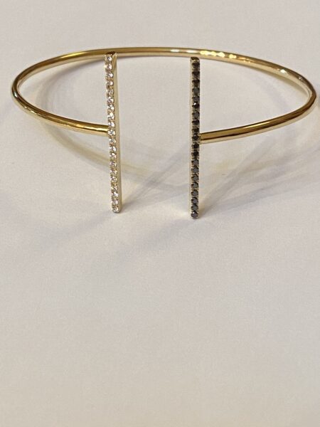 2 Line Black & White Diamonds