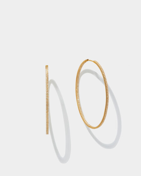 Double Medium Oval Double Diamond Earring