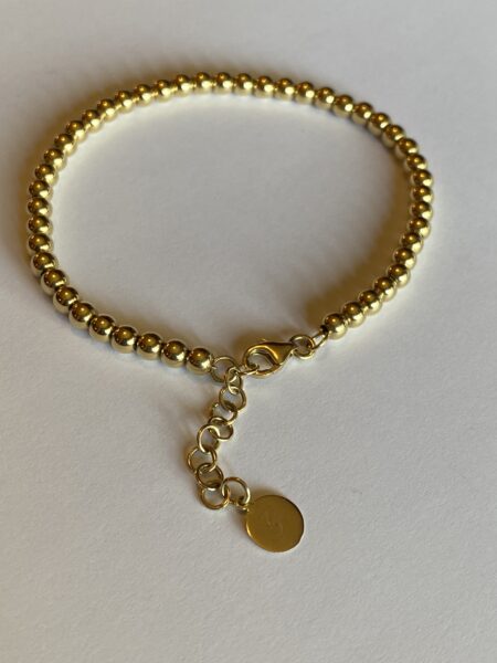 4Mm Gold Bead Bracelet