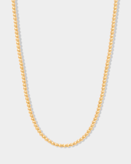4Mm Gold Bead Necklace