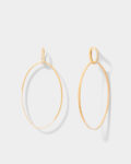 Pr – Large oval earrings with diamond arcs