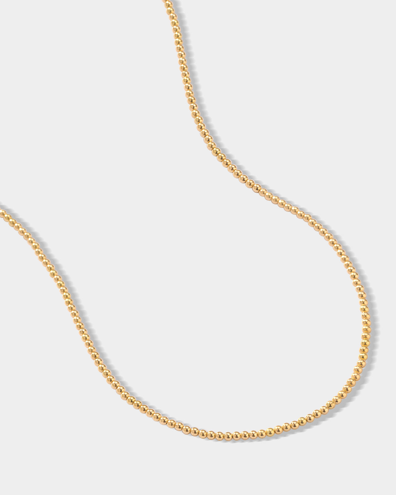 Pr - Medium beads gold necklace 2