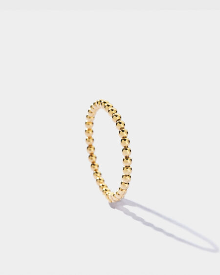 2 mm Gold Beads Ring