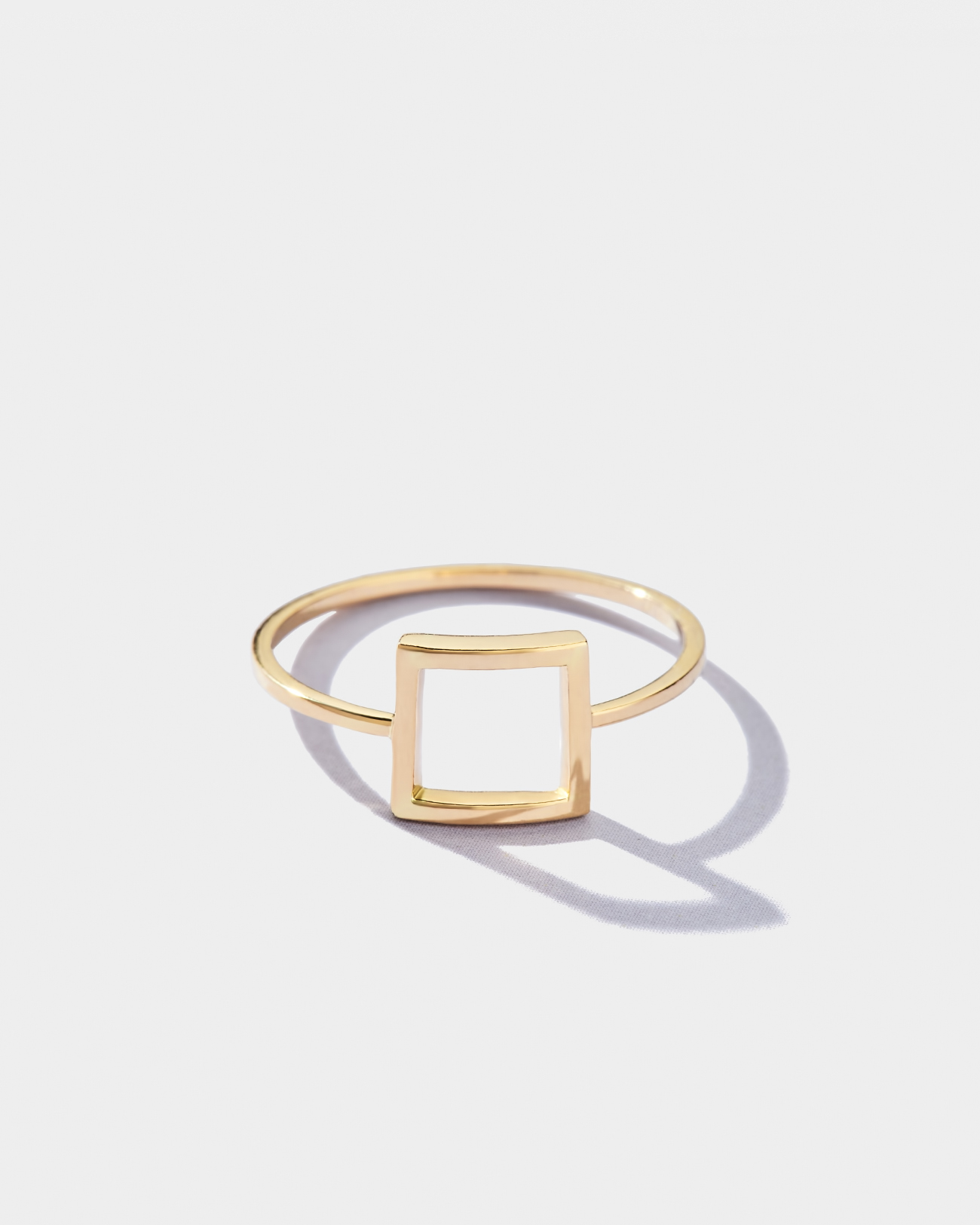 Pr - Square charm gold ring 2
